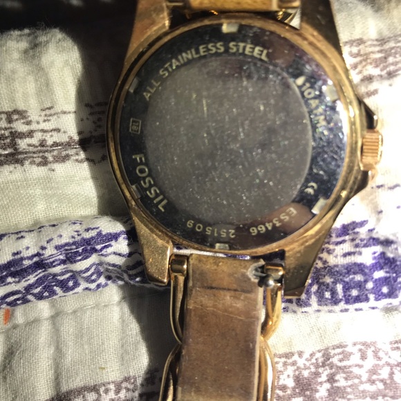 RILEY MULTIFUNCTION ROSE-TONE & SAND LEATHER WATCH - Picture 5 of 8